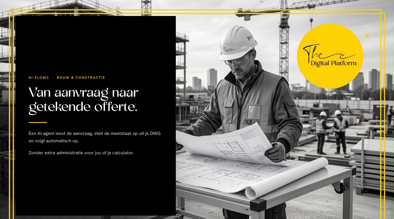 AI-flows voor bouw & constructie — van aanvraag naar getekende offerte