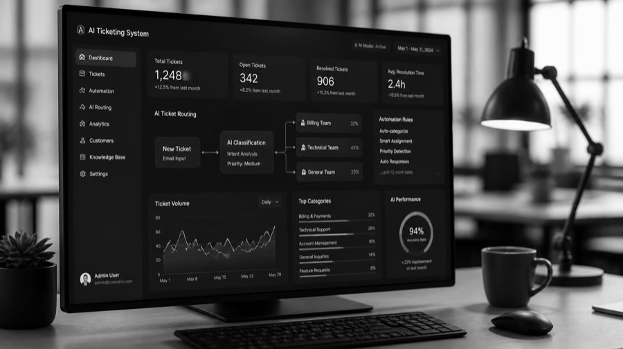 Dashboard met inkomende berichten